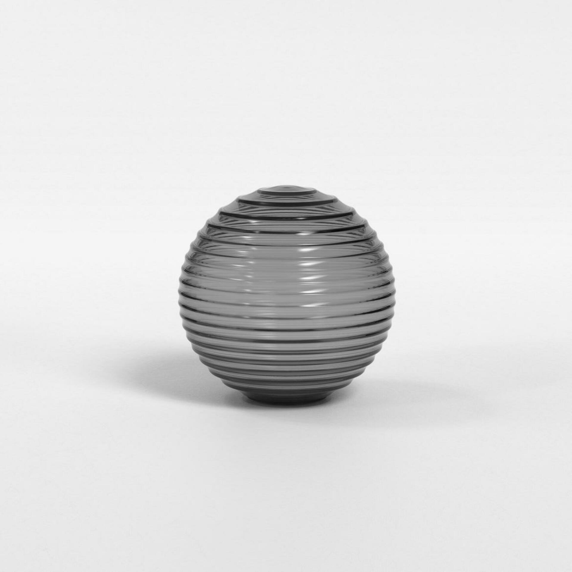 Astro Tacoma Ribbed Glass tienidlo, dymové rebrované sklo, 135 mm