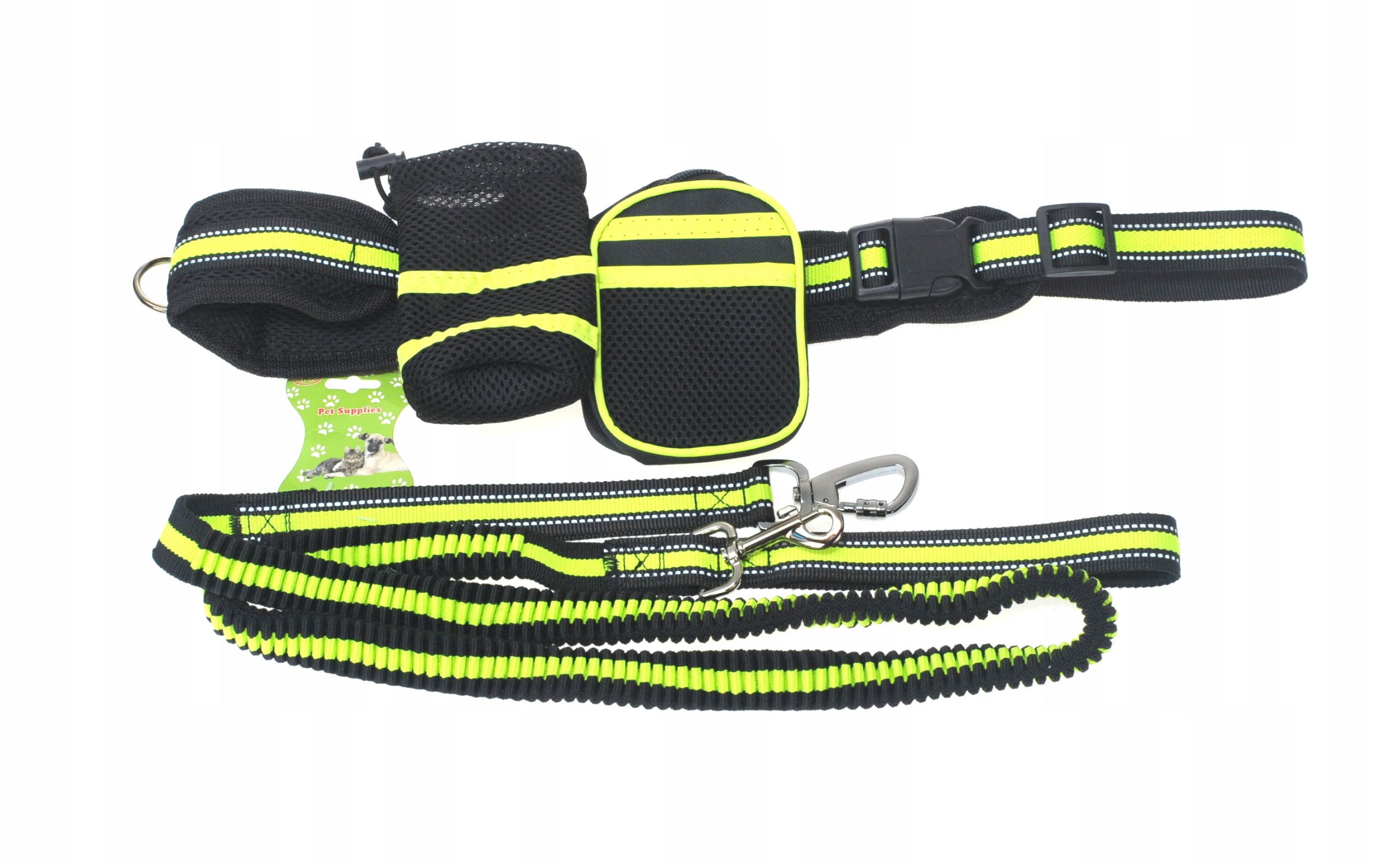 Smycz Do Biegania z Psem Pas Biodrowy Amortyzator