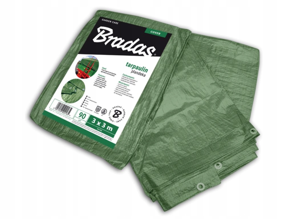 Plachta 90 g/m² krycia, zelená (Rozmer: 10×12 m) BR-PL9010/12