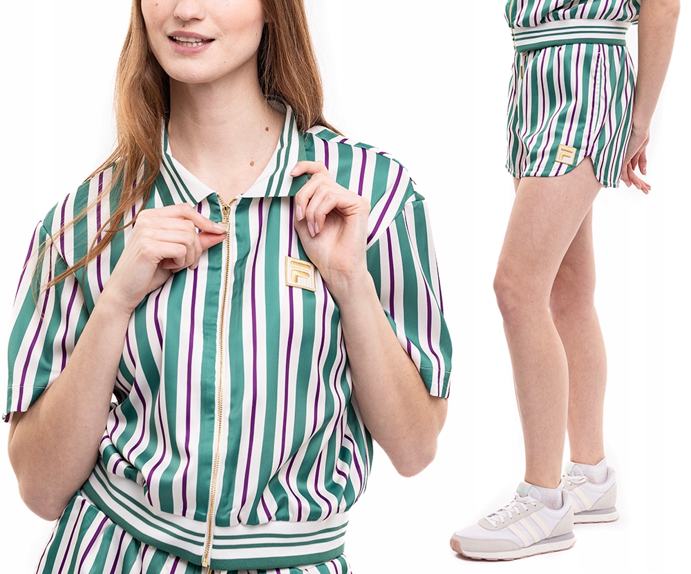 Dámský komplet Fila Košile Krátké Kraťasy s pruhy Ležérní Sportovní velikost Xs