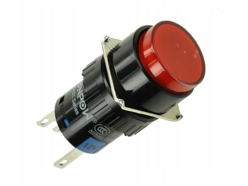 

Przełącznik przyciskowy 5A 250V Led 16mm 30mm