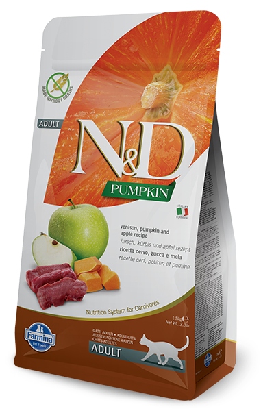 Farmina N&d Pumpkin Feline Adult Venison Pumpkin&Apple Receptář 5 kg