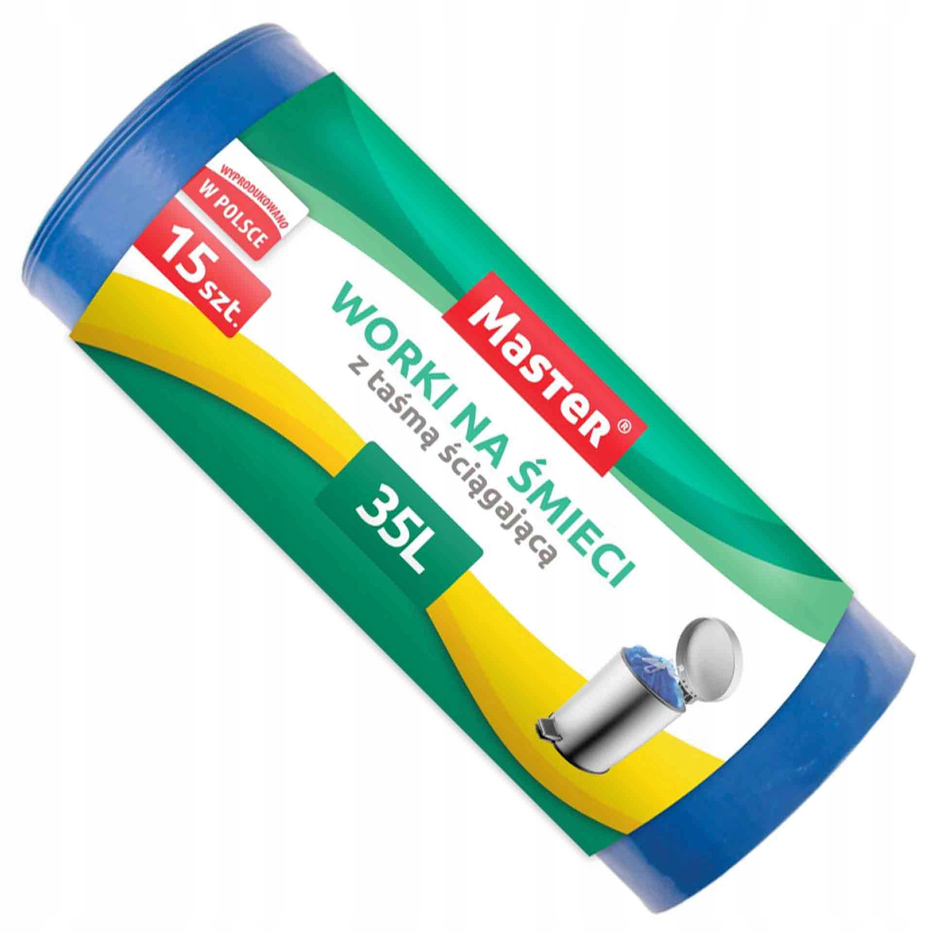 

Worki Na Śmieci Hdpe Master 35 L '15 szt. Z Taśmą