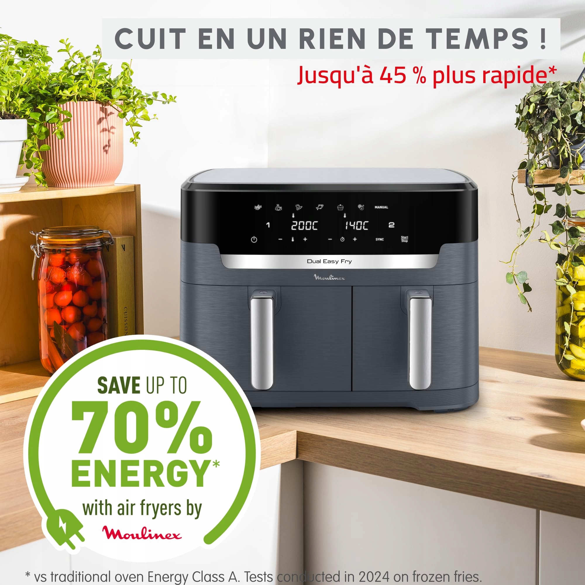 MOULINEX Dualna Frytkownica Beztłuszczowa XXL 3kg 7 Programów — miniatura 4