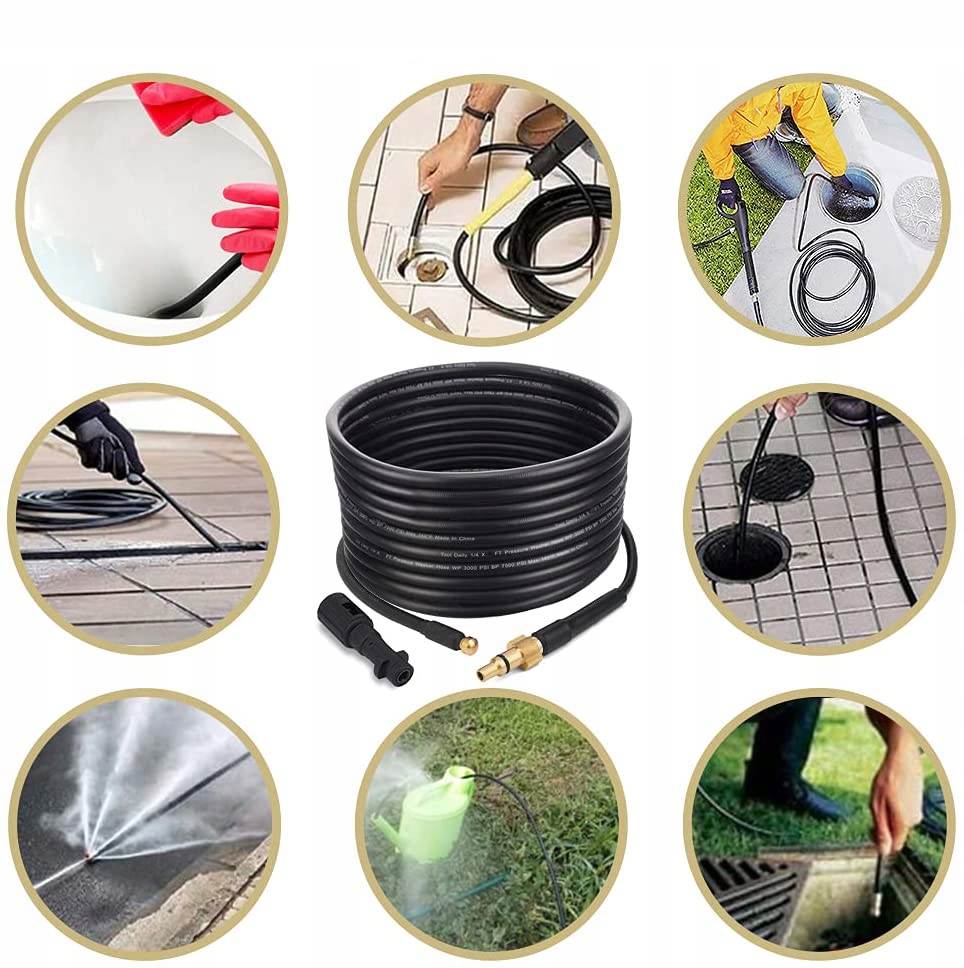 WĄŻ CZYSZCZĄCY MYJKI WYSOKOCIŚNIENIOWEJ, ADAPTERY DO MYJKI CIŚNIENIOWEJ Rodzaj teleskopowa