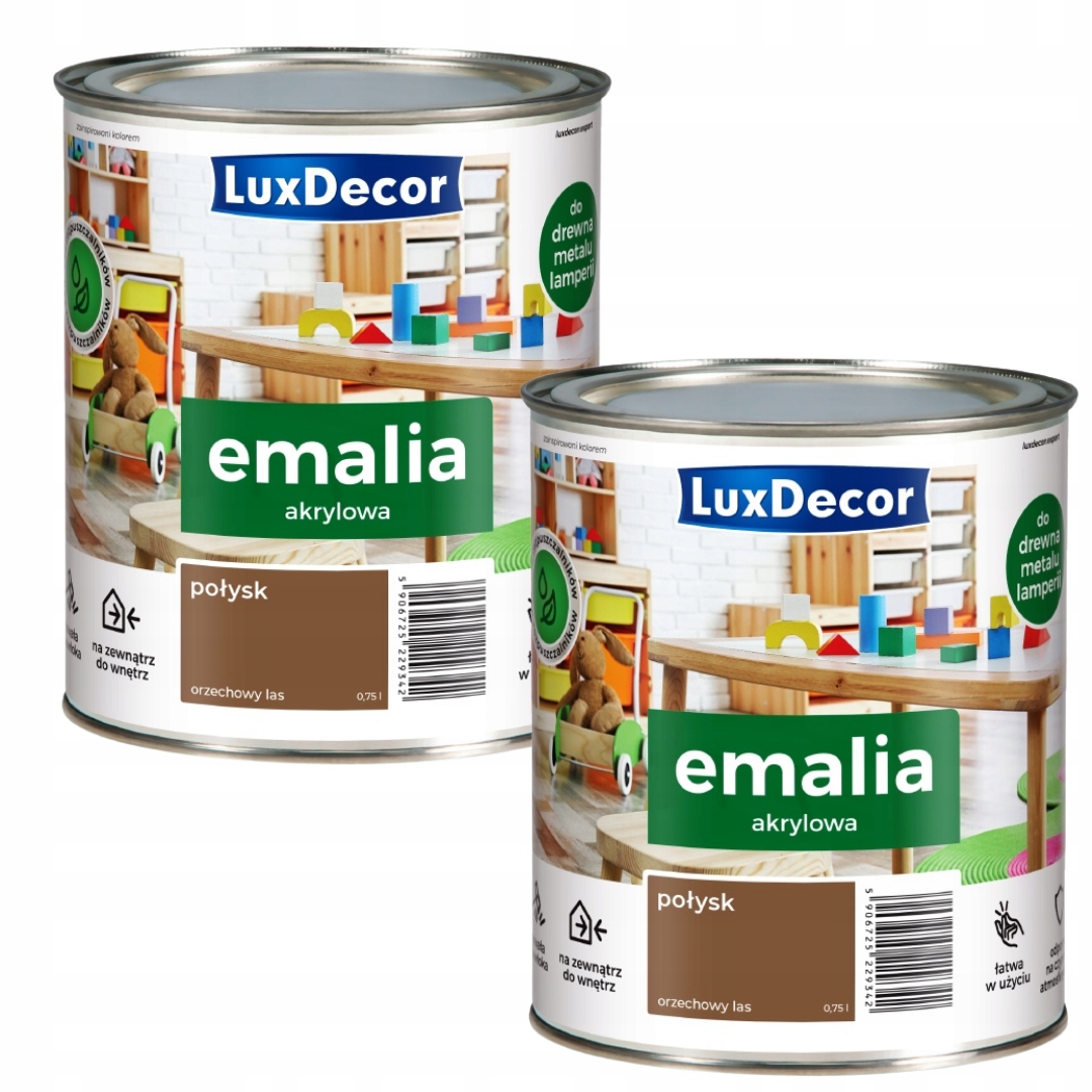 Sada 2KS Luxdecor Univerzální Smalt 0,75L Ořechový Les Lesk
