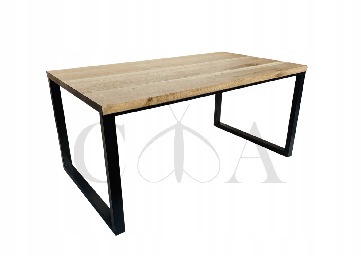 lite dębowe biurko loft drewniane metalowe nogi