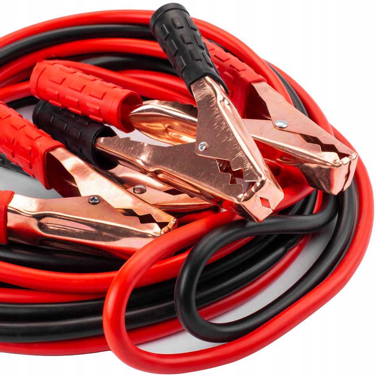 PRZEWODY KABLE ROZRUCHOWE DO AKUMULATORA ODPALANIA 2x 6M 600A + POKROWIEC Długość 6 m