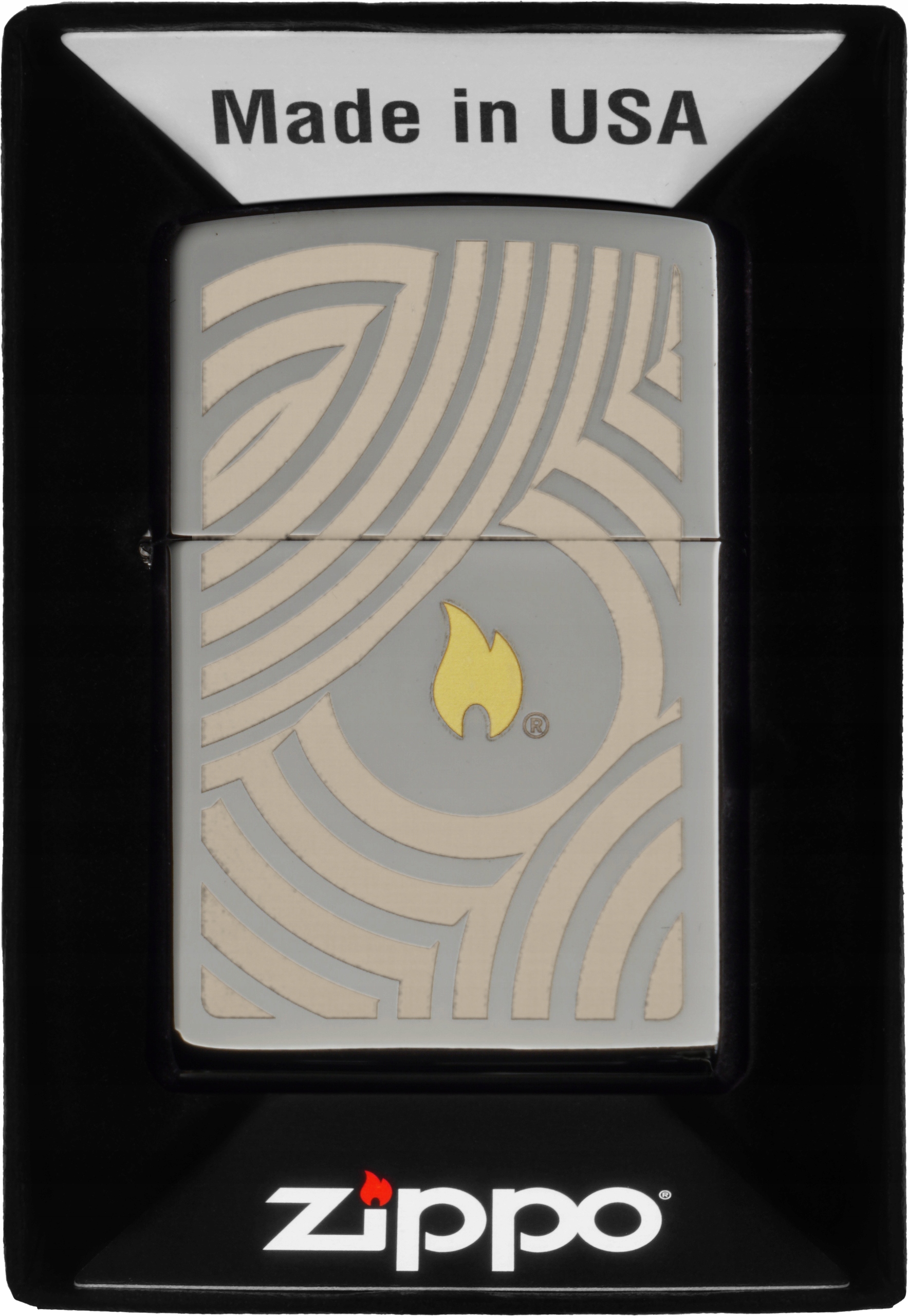 Zapalovač Zippo Flame And Circles Design 2 60007243 Větruodolný benzín