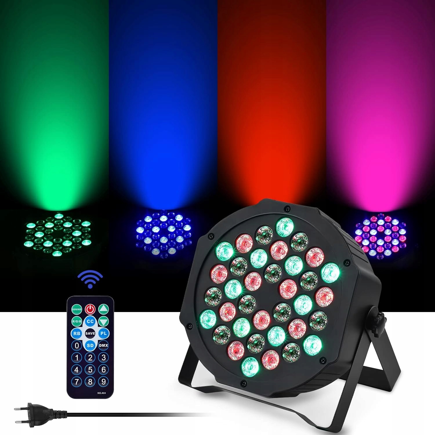 OSWIETLENIE SCENICZNE LED RGB DISCO PROJEKTOR DYSKOTEKOWY PILOT AIMKAP PRO