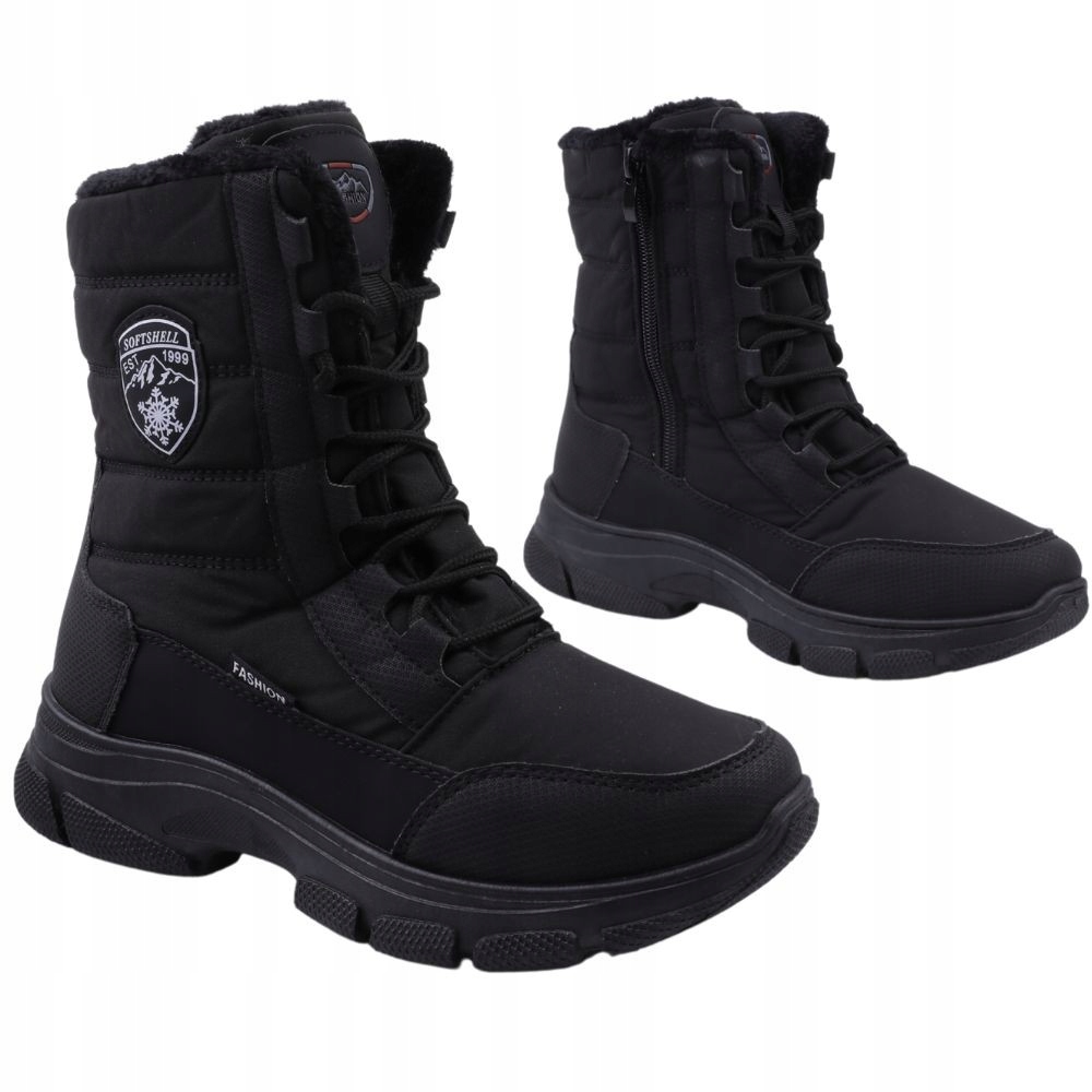 

Śniegowce Botki Damskie Ocieplane Softshell Suwaki