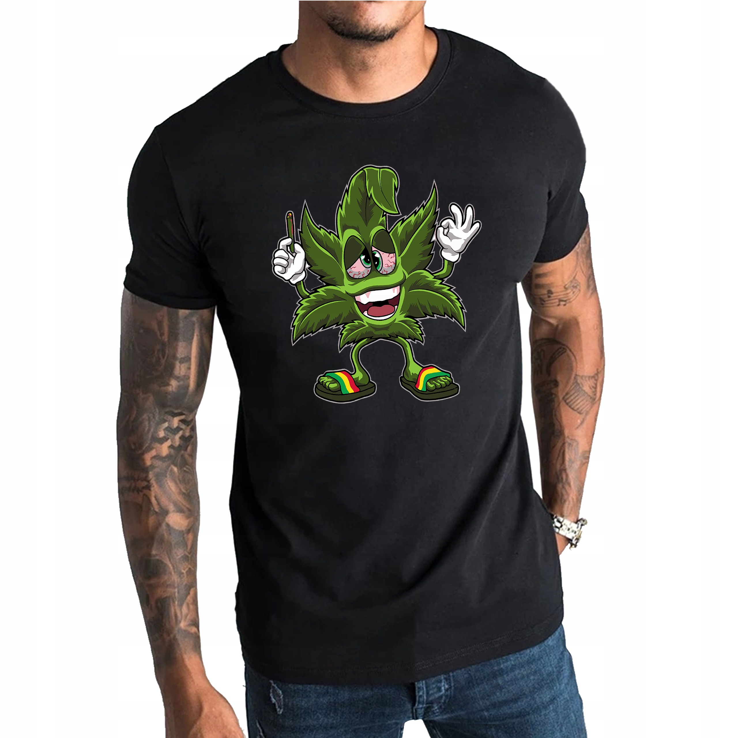 

T-shirt koszulka śmieszna Weed 420 marihuana M