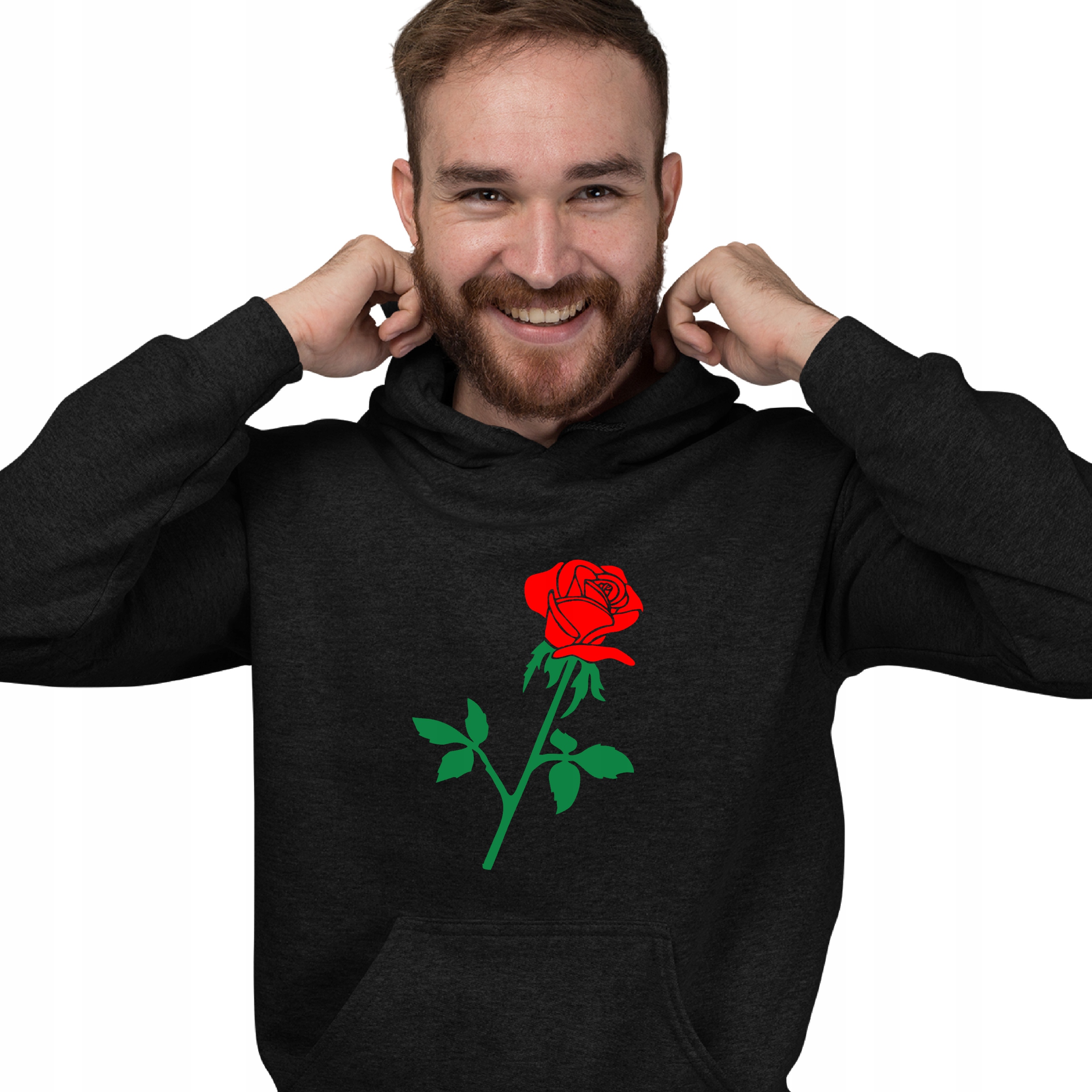 

Modna Bluza Z Kapturem Róża Różyczka Czerwień S