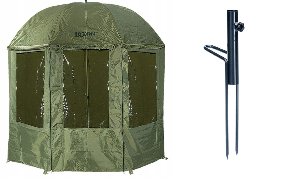 ZESTAW BAZA PARASOL WĘDKARSKI JAXON Z PEŁNĄ OSŁONĄ