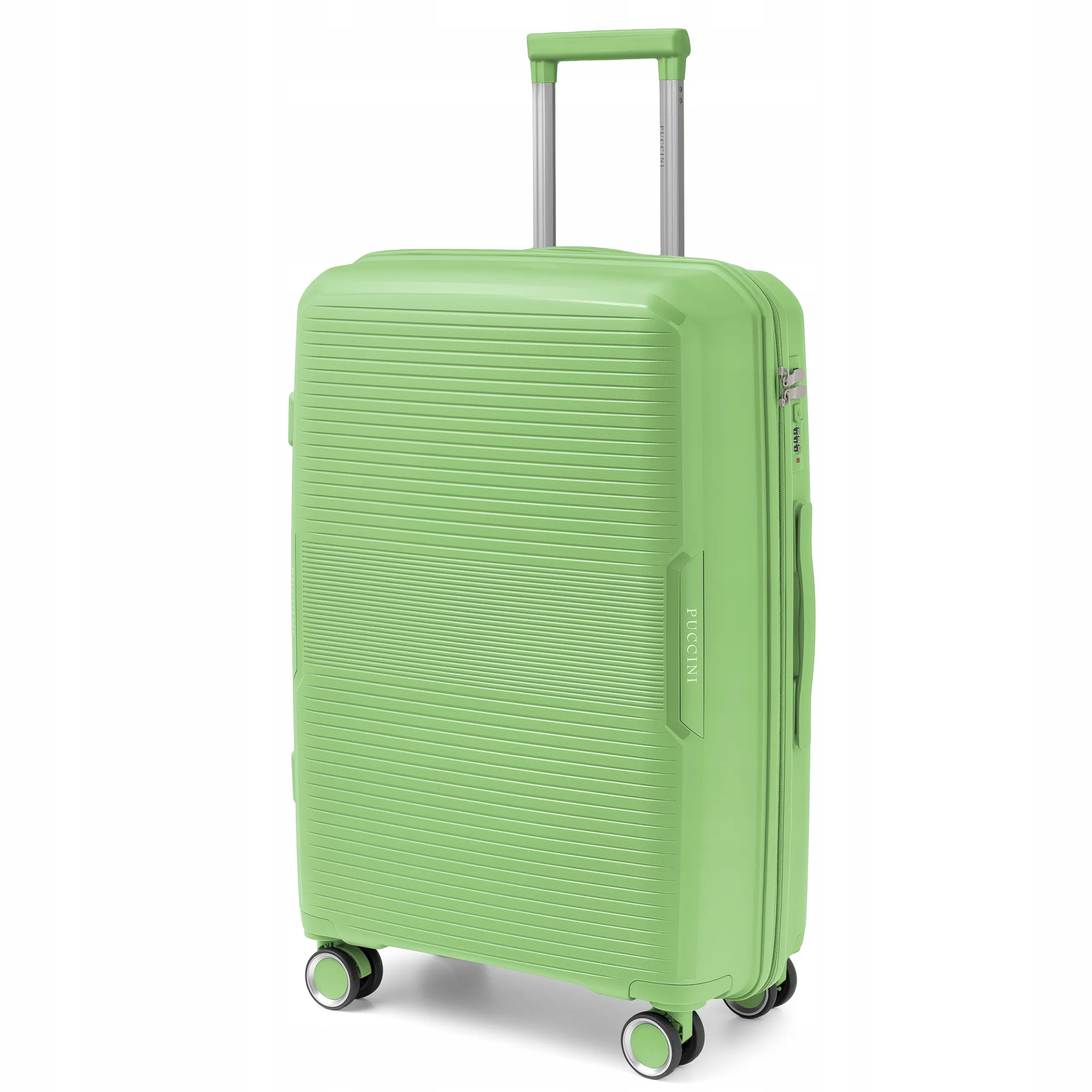 Puccini Walizka Średnia Podróżna Twarda Na Kółkach Pp Zielona PP029B-5