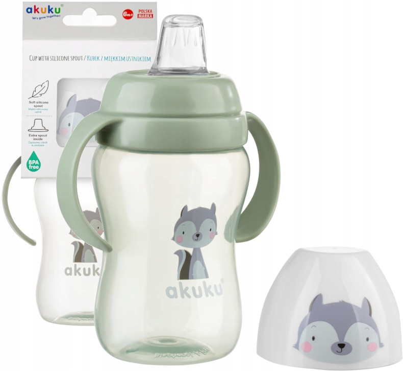 

Akuku Bidon Kubek Niekapek Silikonowy Ustnik 240ml