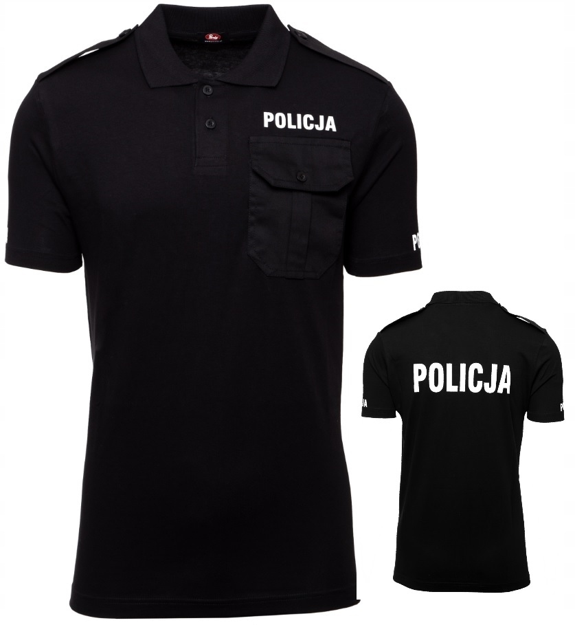 

Koszulka Polo Policja Nowy Wzór kieszeń Czarna XXL