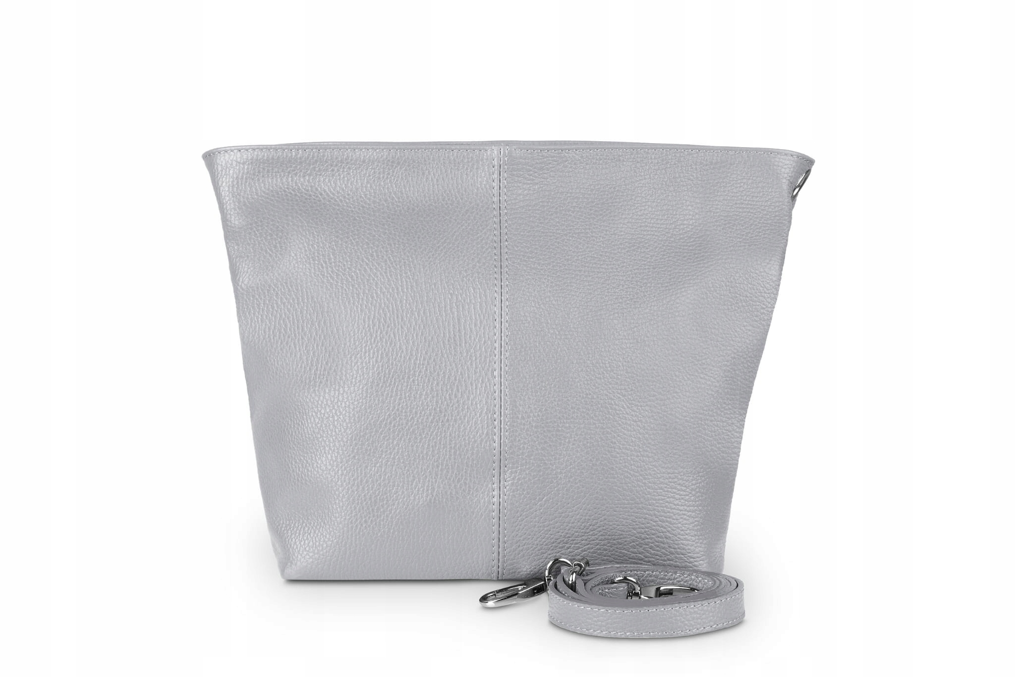 

Torebka Skórzana Klasyczna Vera Pelle Trapez Szara