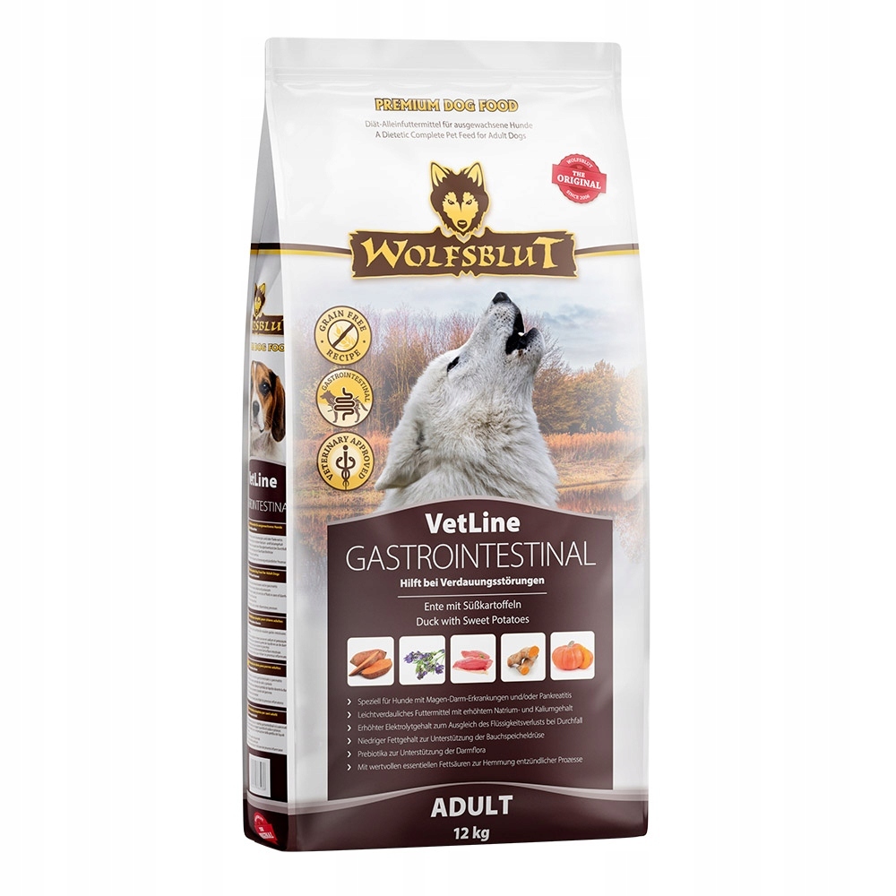 Levně Suché krmivo pro psy Wolfsblut Vetline Gastrointestinal 12KG