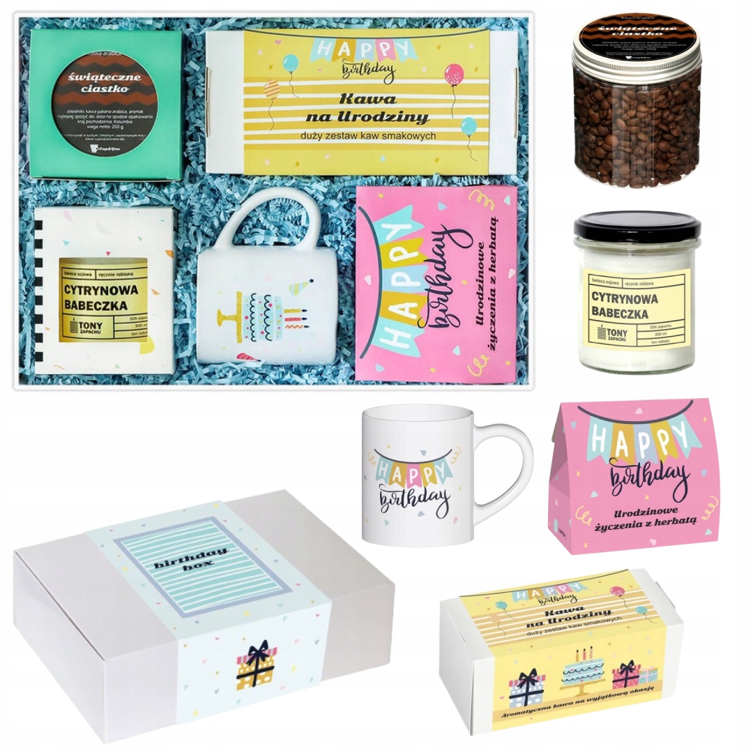 Levně Dárková sada s kávou a čajem jako dárek k narozeninám