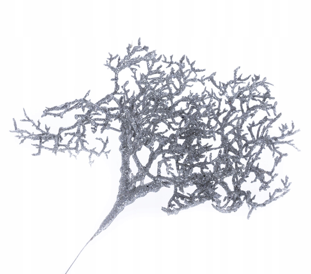 

Bonsai gałązka z brokatem srebrna