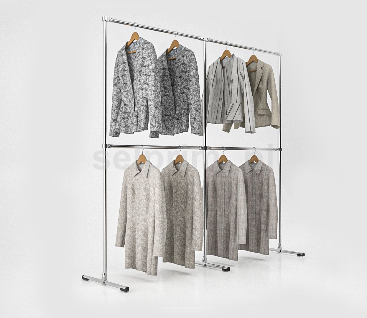 

Wieszak Stojący 3,2/2M Metalowy Regał Garderoba