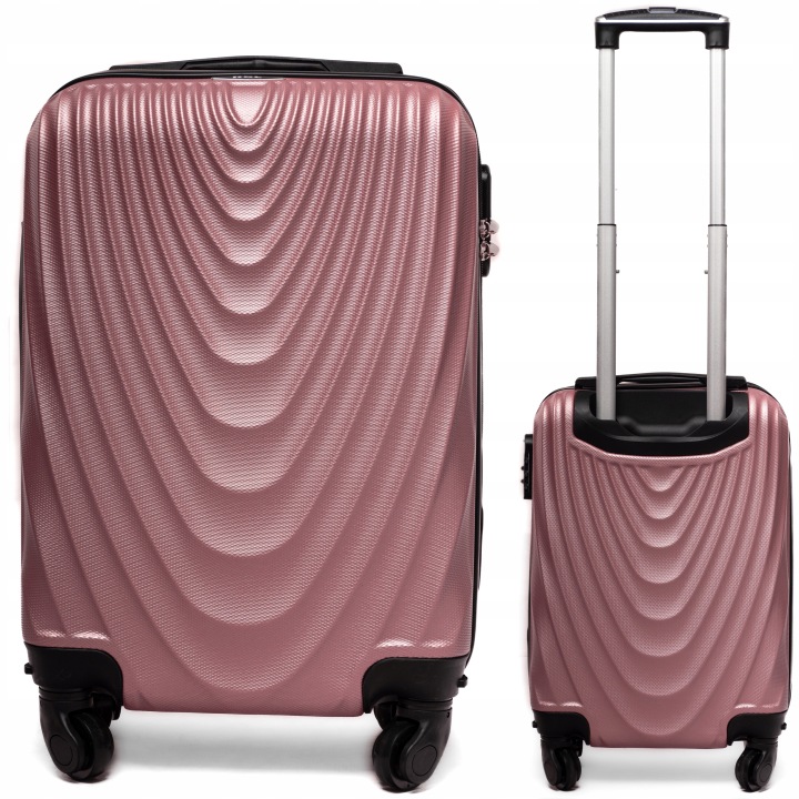 Kabinowa Walizka Mała Podróżna Twarda Do Samolotu Bagaż Rose Red Abs