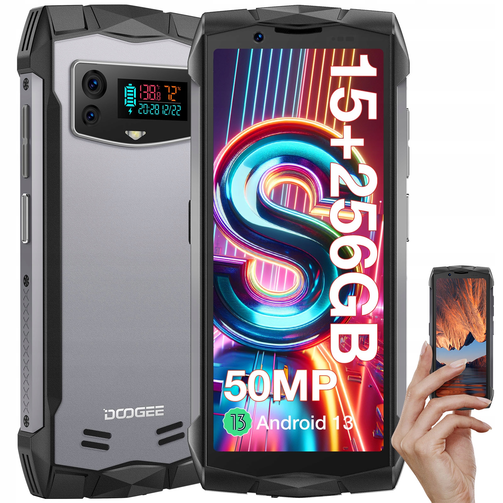 Smartfon Doogee Smini 8 Gb 256 Gb 4G (lte) srebrny