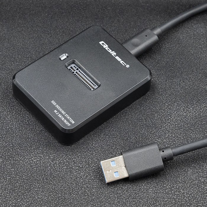 Stacja Dokująca M.2 SATA / NGFF Qoltec - USB 3.1 UASP Interfejs dysku twardego SATA