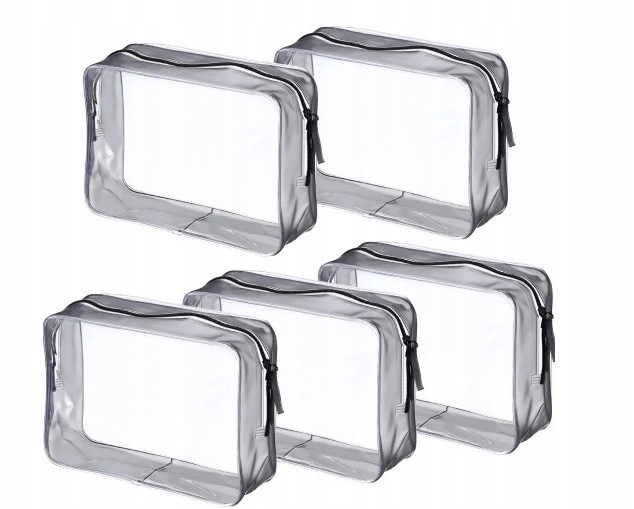 KOSMETYCZKA PRZEZROCZYSTA ZESTAW 5W1 DO SAMOLOTU