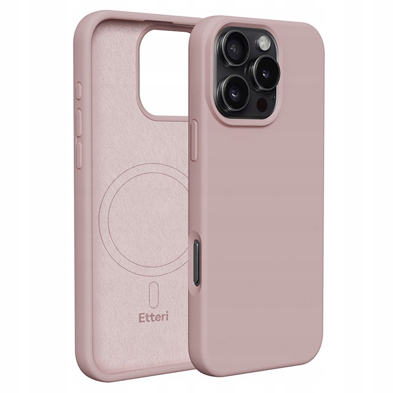 Etui silikonowe MagSafe do iPhone 16 Pro Max Silicone Mag, jasnoróżowa