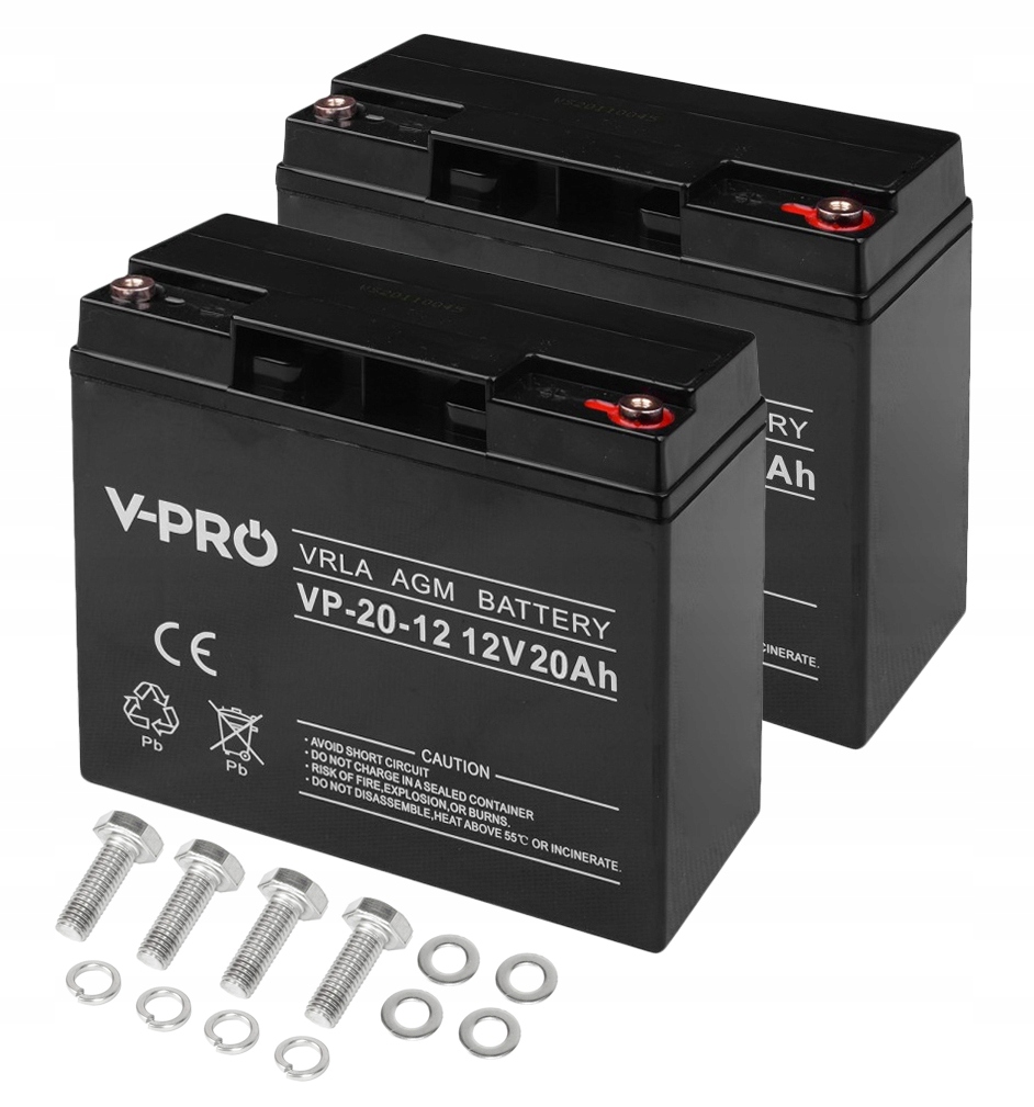 2× Akumulator AGM VRLA Volt Polska VPRO 12V 20Ah bezobsługowy quad rower UPS