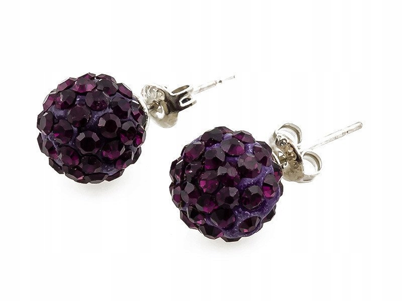 

Kolczyki Shamballa Amethyst 10 mm
