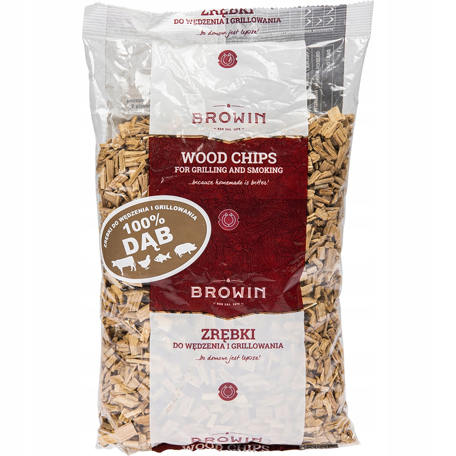 

Zrębki do wędzenia grillowania Dąb dębowe 600g