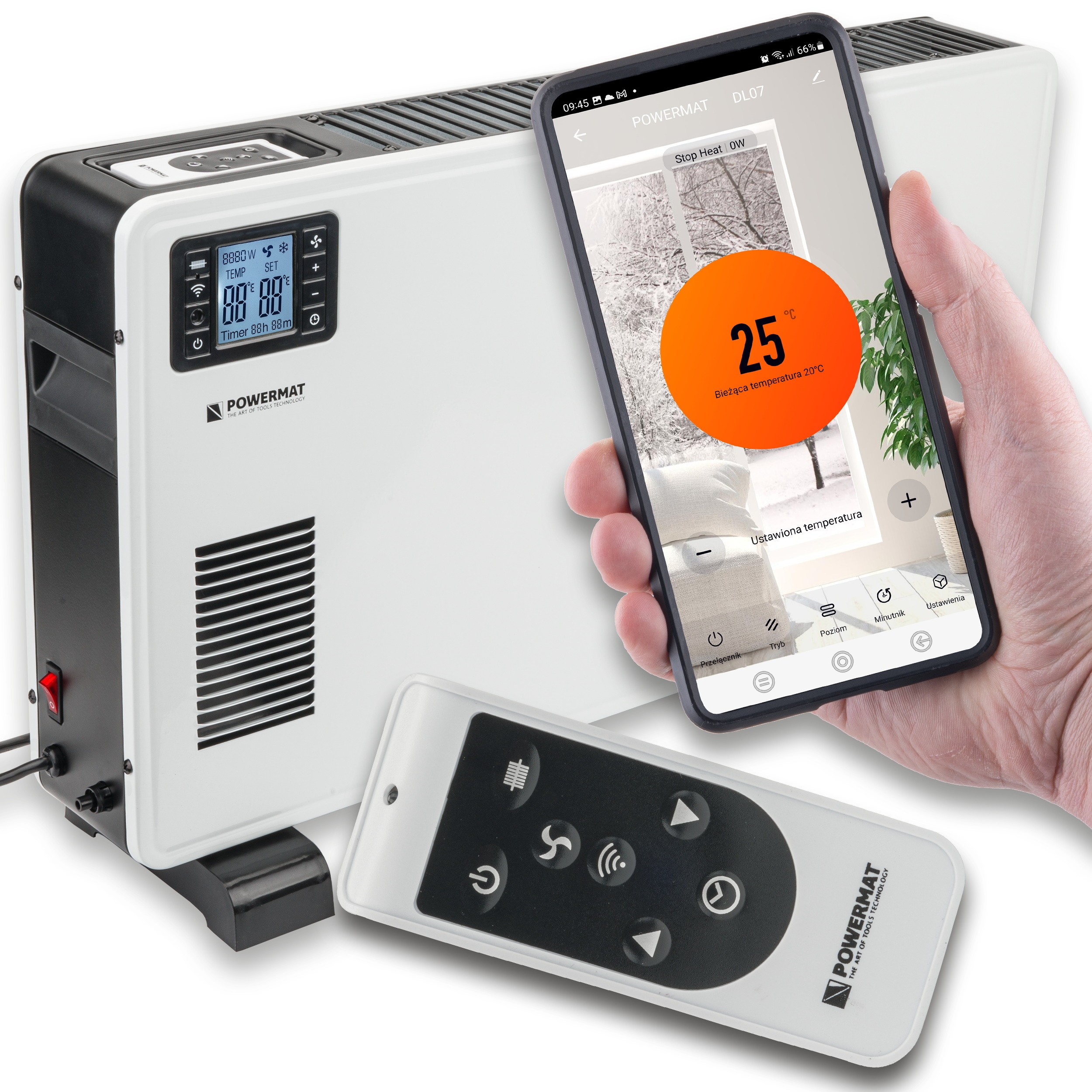 

Grzejnik elektryczny Konwektorowy Wifi 2300W LCD