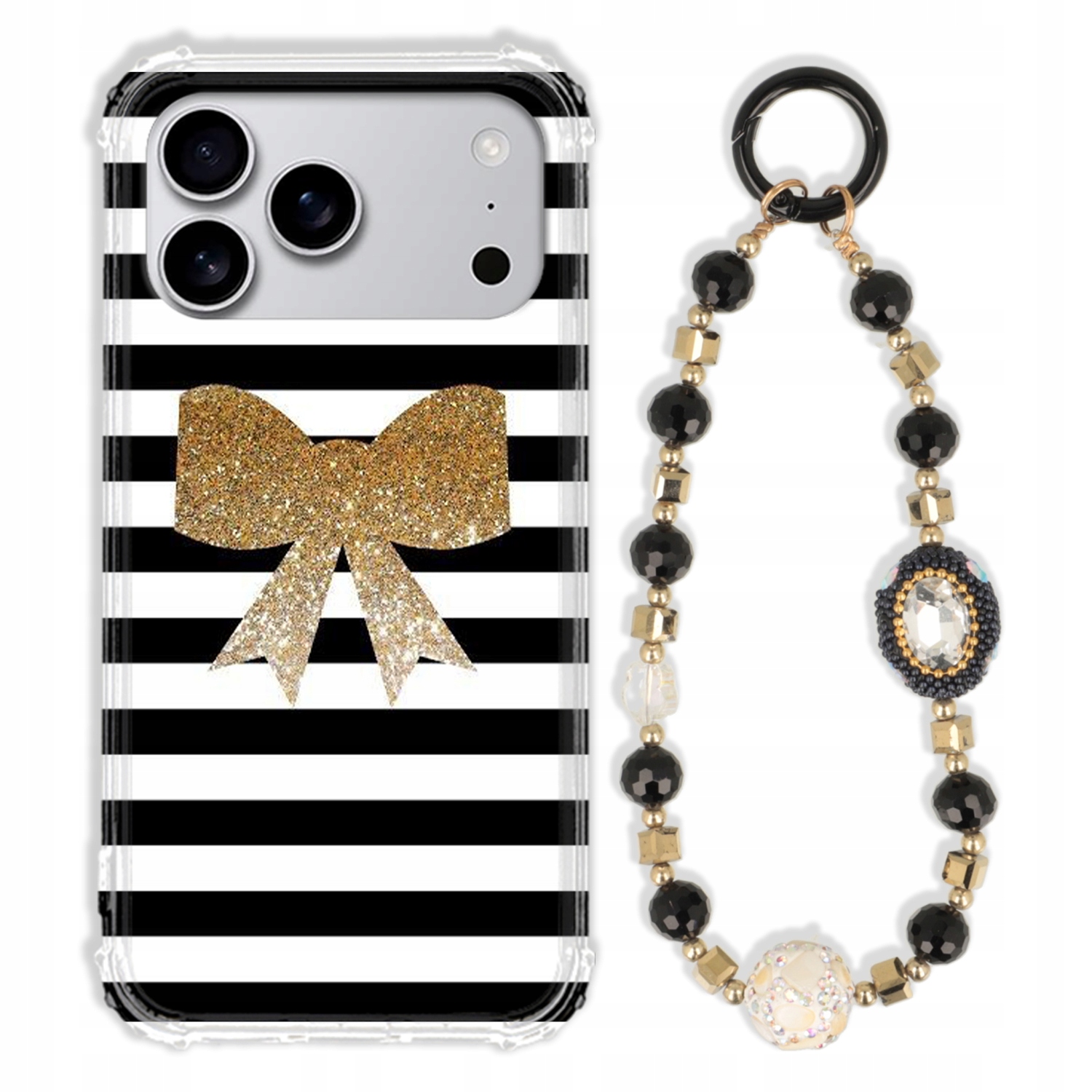 Puzdro Na Iphone 17 Pro Max Antishock Zirkóny Čierno Zlaté|odolné|pevné