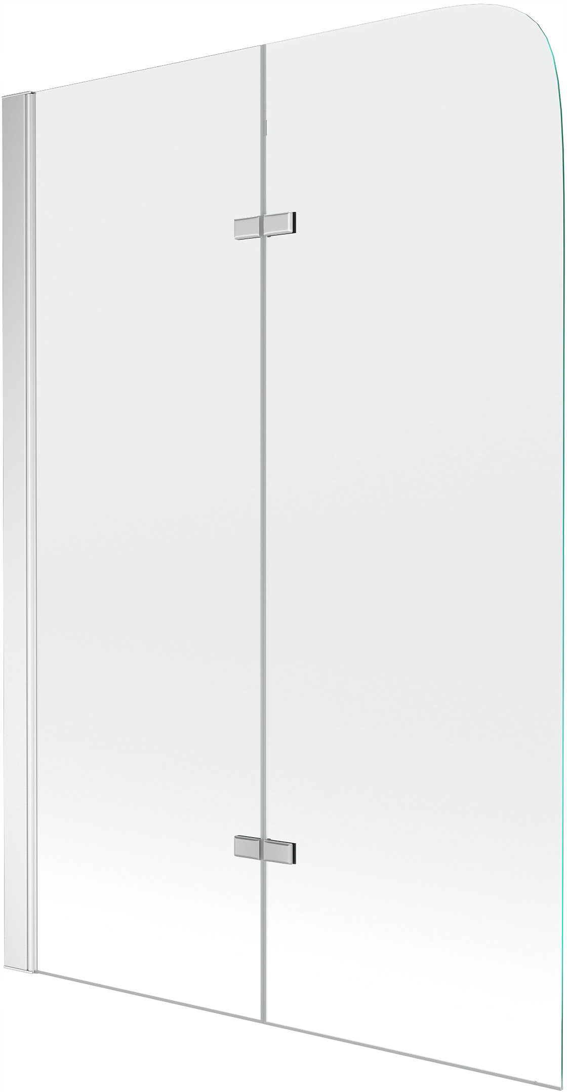 Mexen Felix, dvoukřídlý sprchový závěs 80x140 cm, čirý chrom