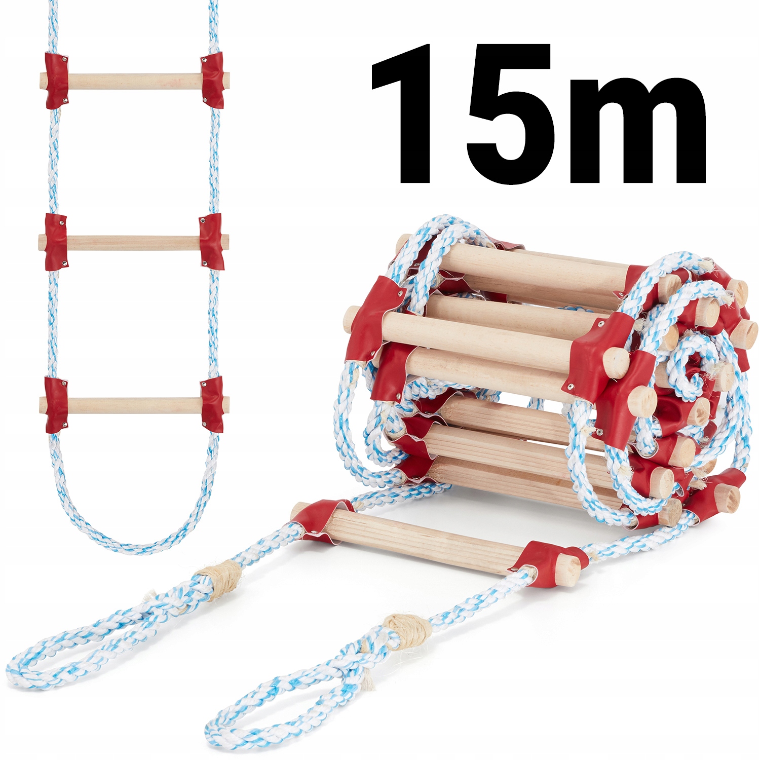 Žebřík na střechu Atestovaný, 15 m, pletený, pokrývačský