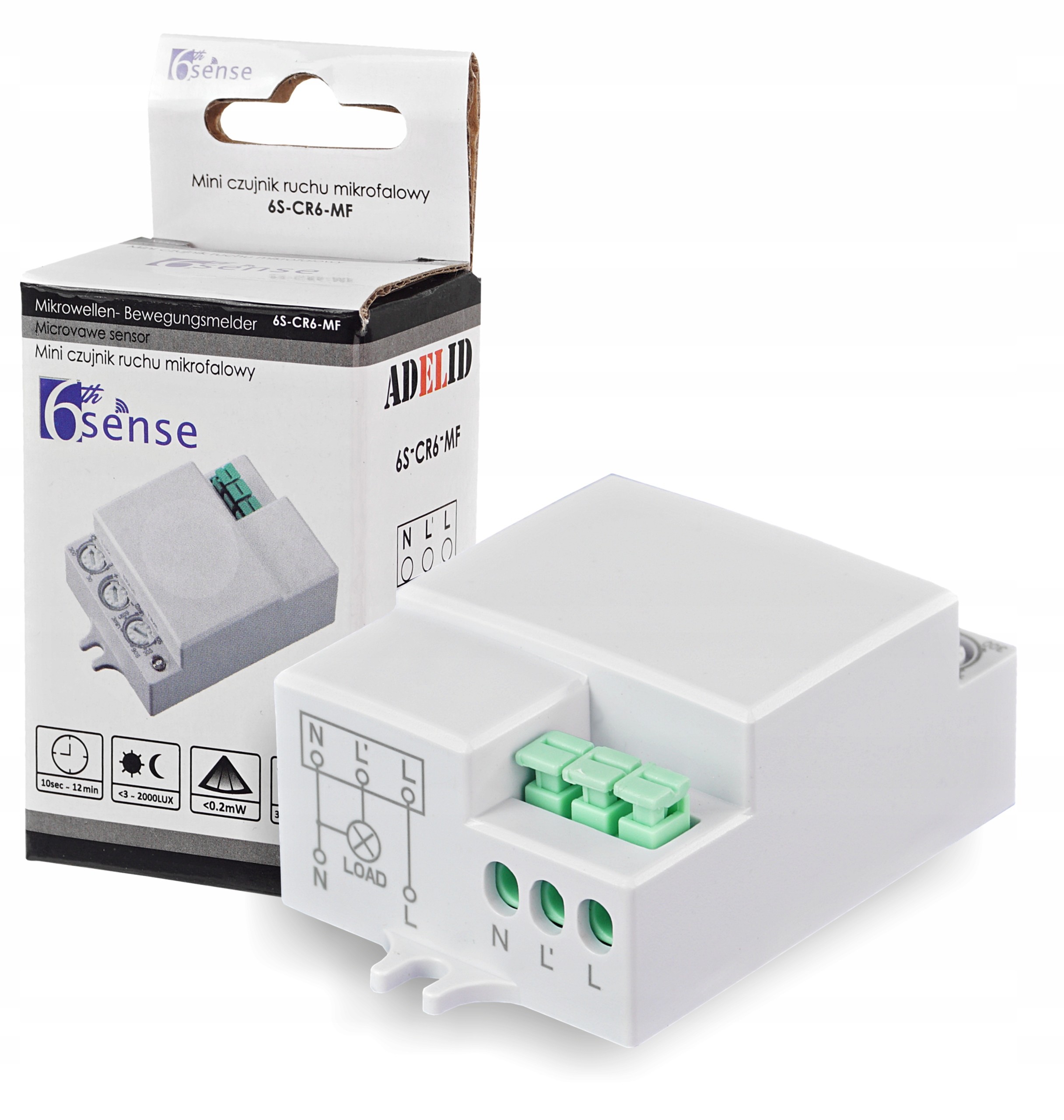 

Mikrofalowy Czujnik Sensor Ruchu Zmierzchu Adelid