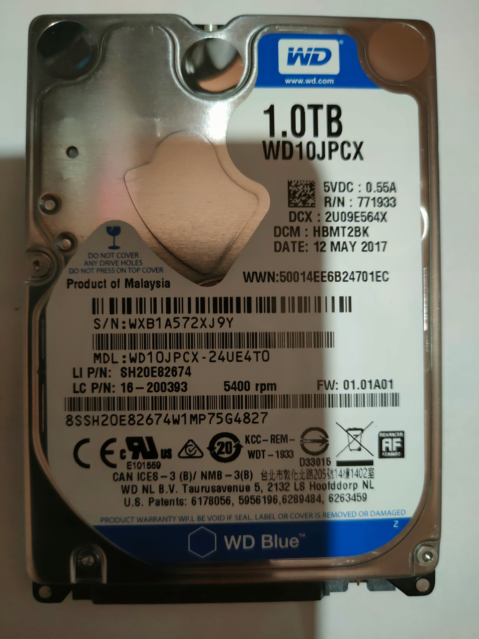 Dysk WD WD10JPCX 1TB SATA III 2,5"