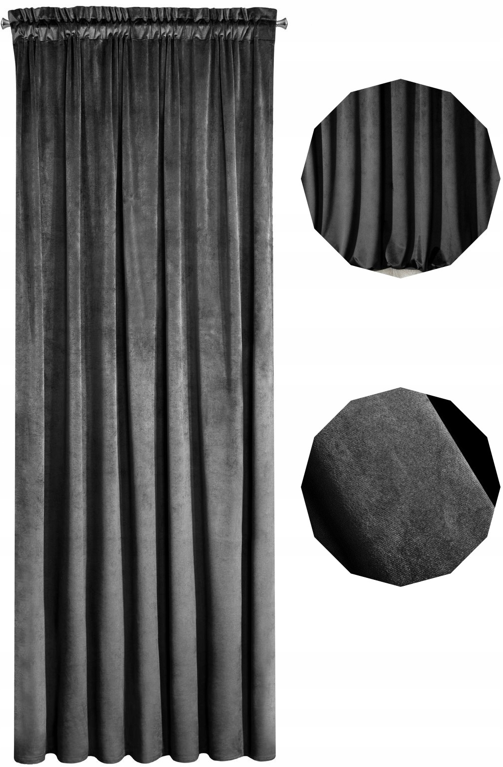 

Gotowe Zasłony Welurowe Velvet 140x270 Na Taśmie
