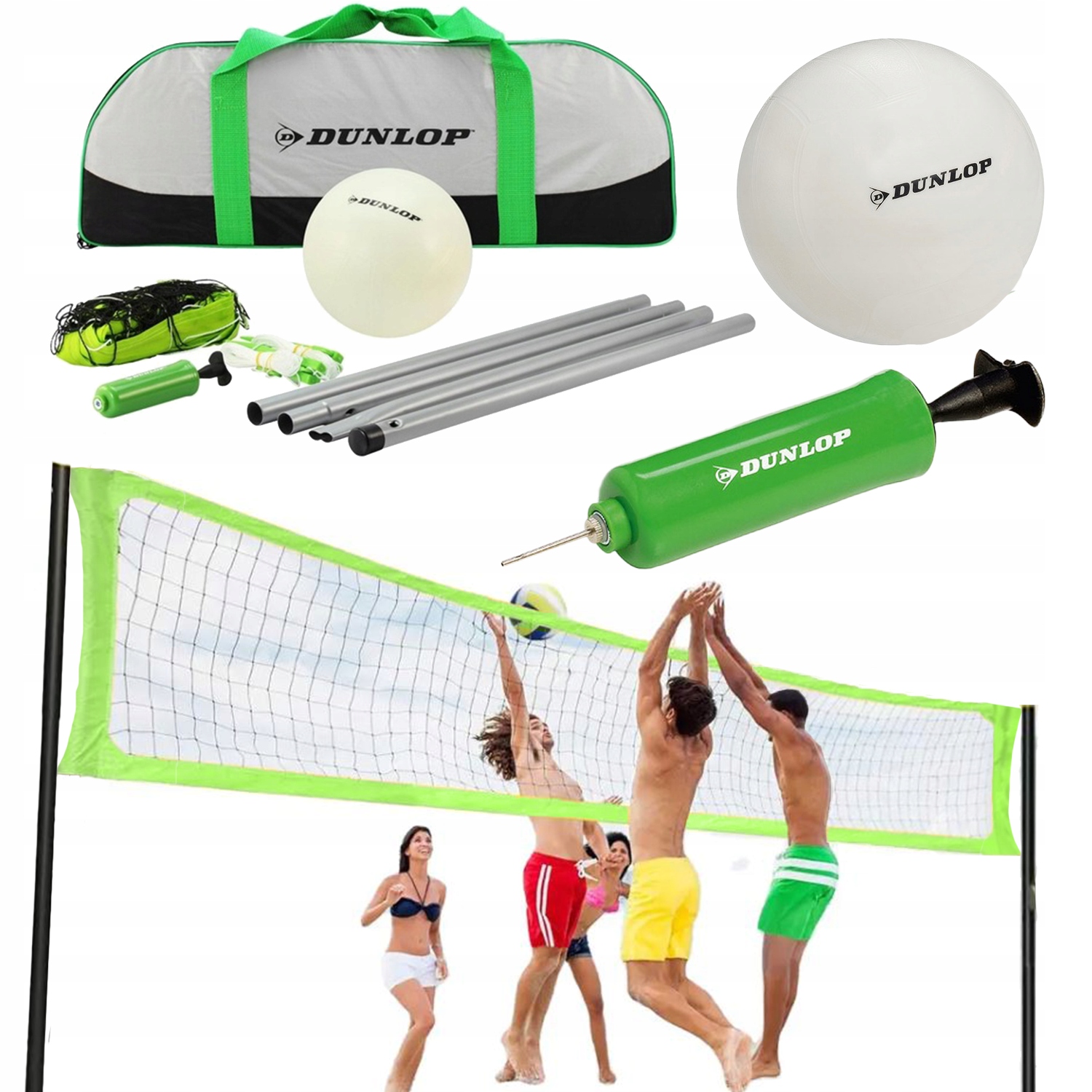 

Zestaw Do Siatkówki W Torbie Dunlop Piłka Pompka
