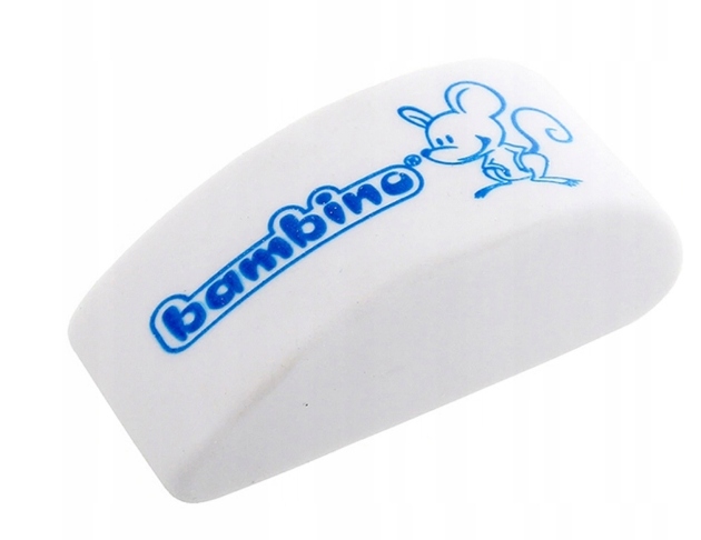 GUMKA DO ŚCIERANIA DO MAZANIA OŁÓWKA BIAŁA MYSZKA BAMBINO 1 sztuka EAN (GTIN) 5903235003028