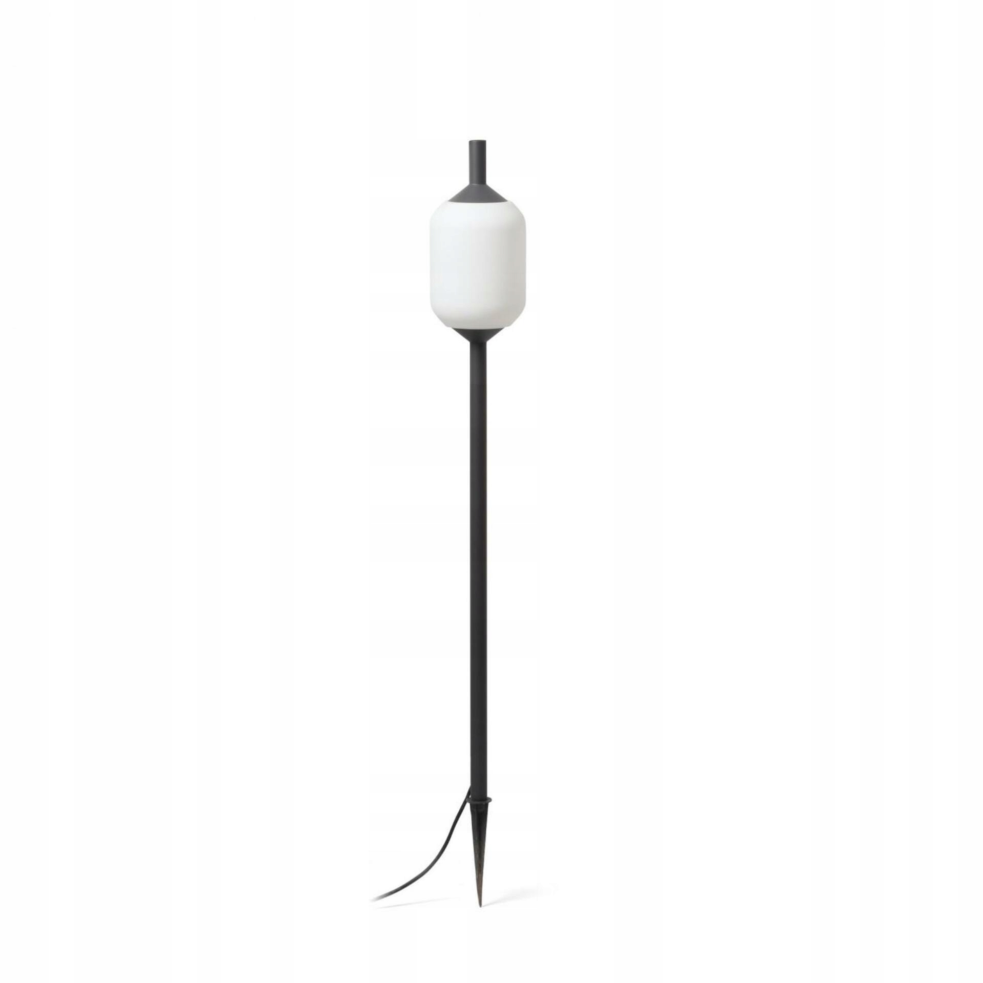 Vonkajšia lampa Faro Saigon sivá/biela, zápich, výška 1370 mm, E27, IP65