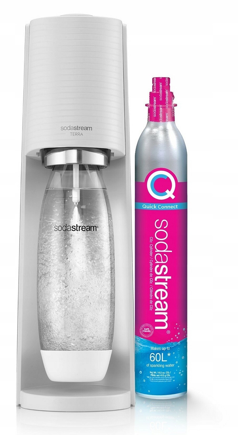 Výrobník Sody Sodastream Terra Bílý 1 láhev na náplň 60 l 1012811480