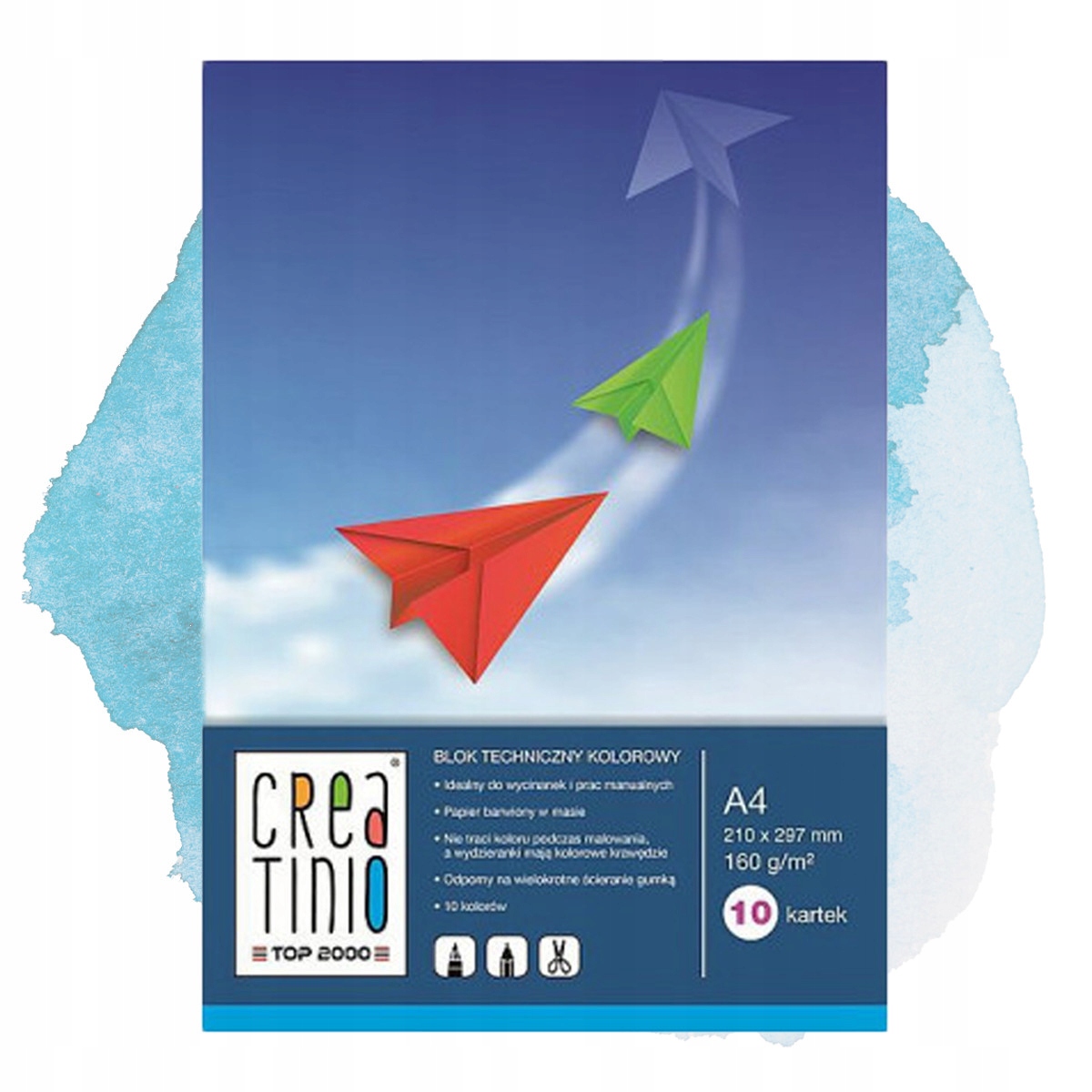 CREATINIO KOLOROWY BLOK SZKOLNY A4 BLOK TECHNICZNY Marka TOP-2000