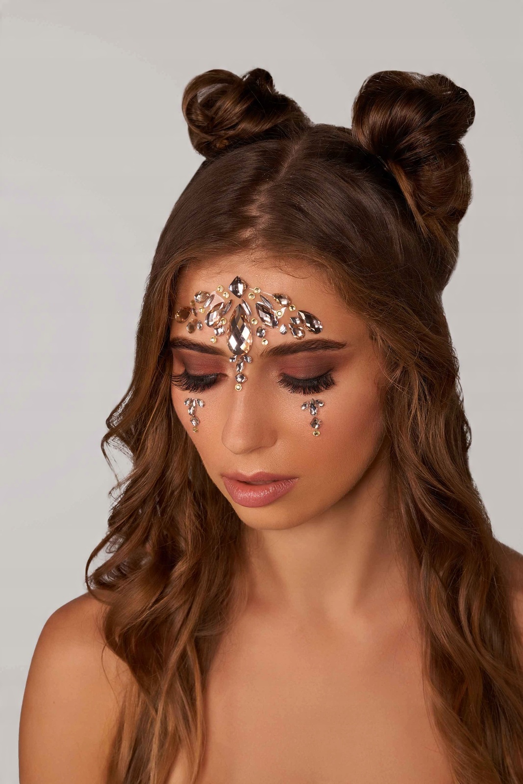 

Naklejki 3D na Twarz Kryształki Makeup kolorowy
