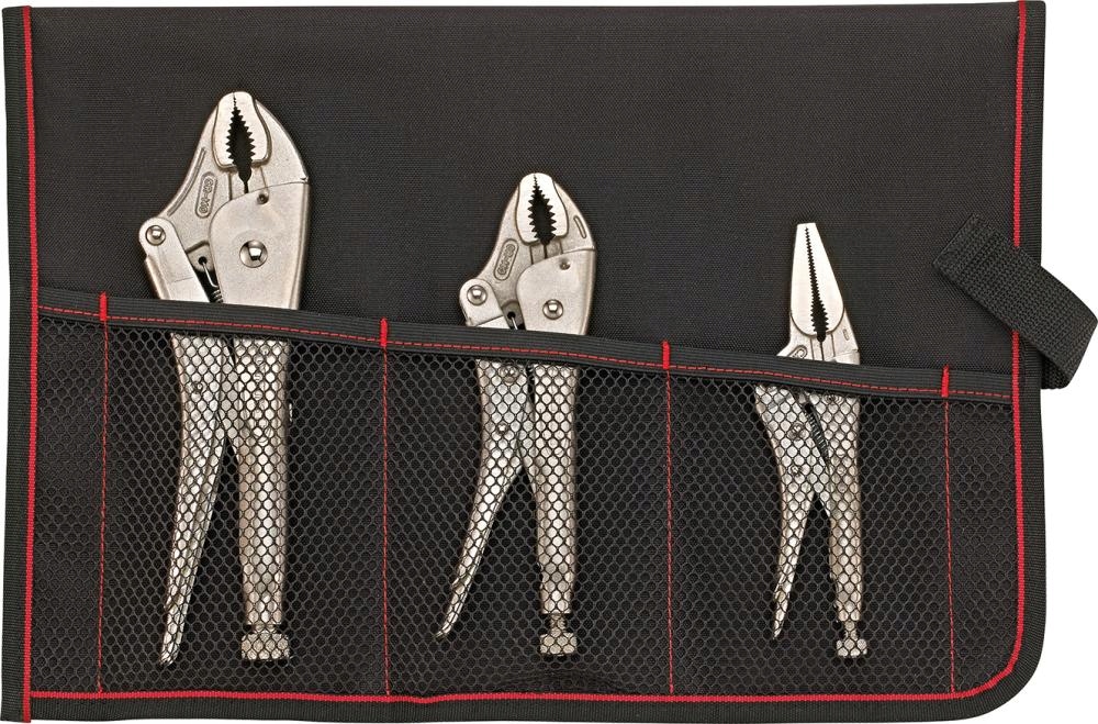 Sada upínacích kleští 3ks v rolovacím pouzdro