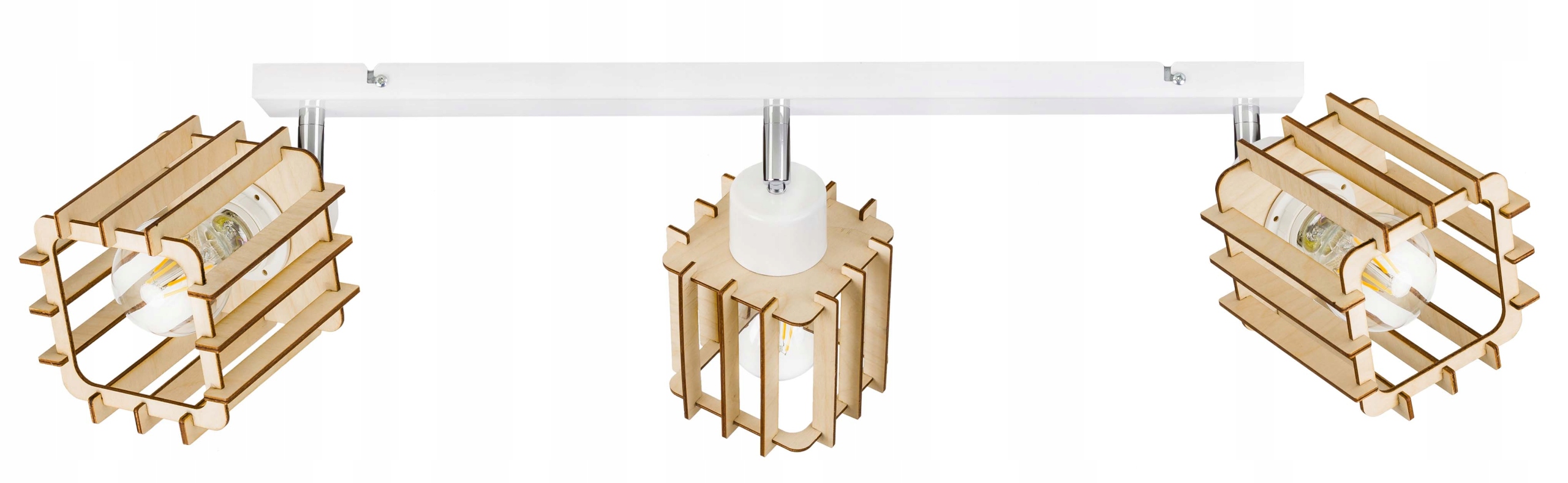 Lampa stropní svítidlo Pohyblivý Lustr loft Dřevo