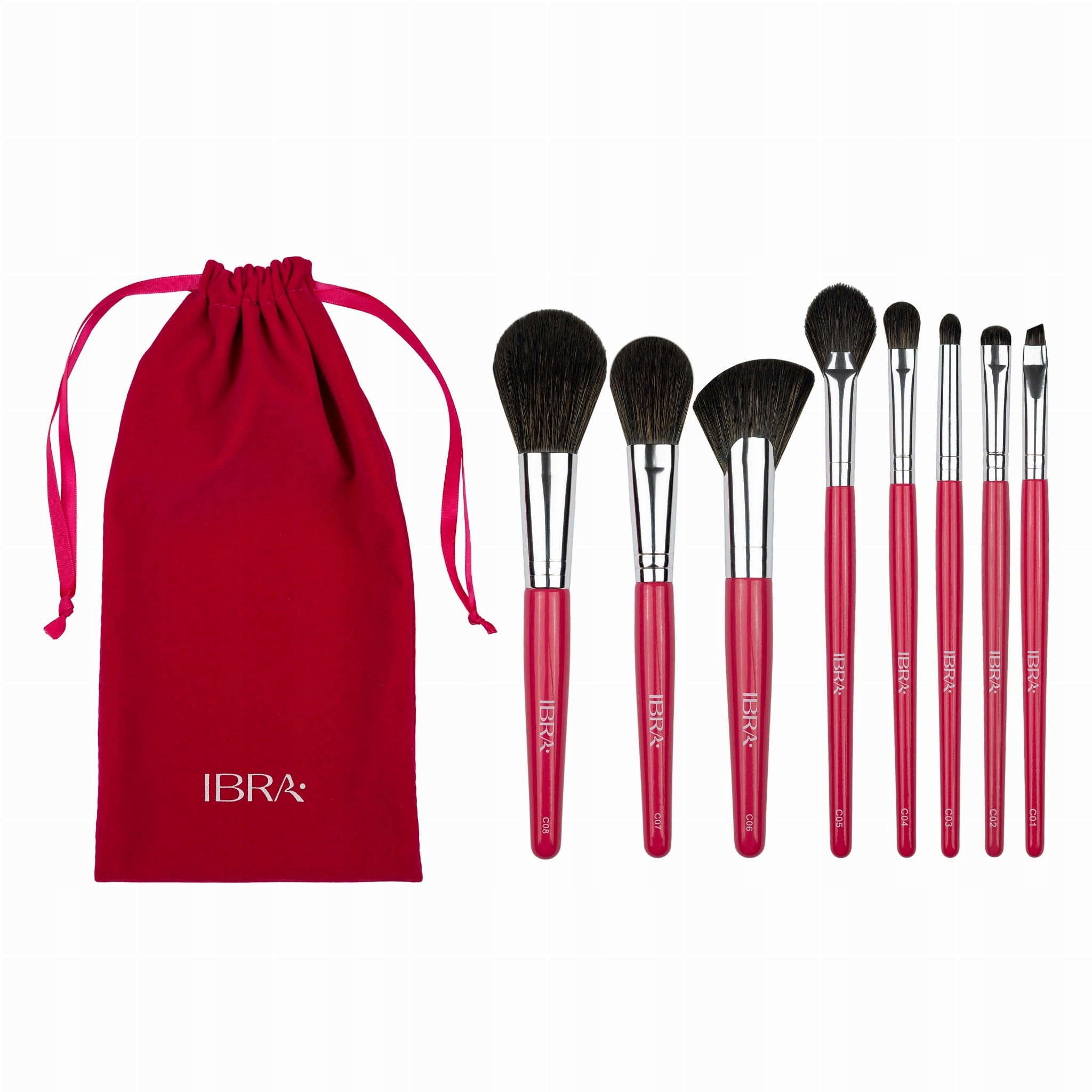 Ibra Brush Set Candy Sada štětců na líčení 1ks 8ks